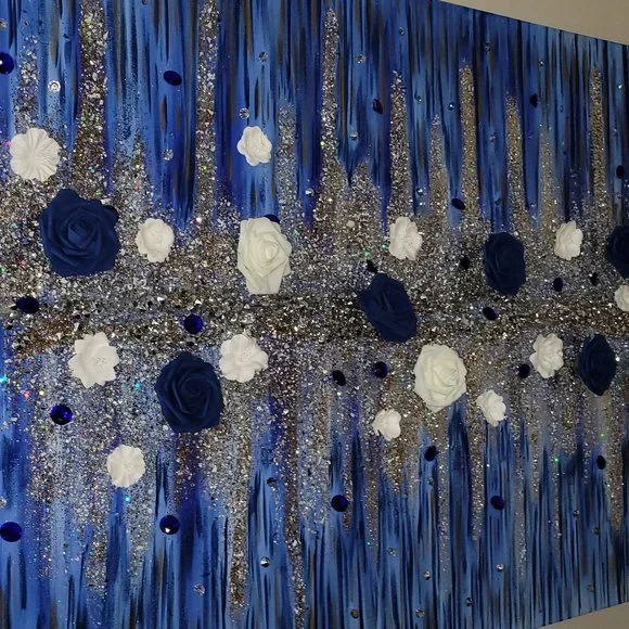 Handmade acrylic painting wall art abstract 30inx40in